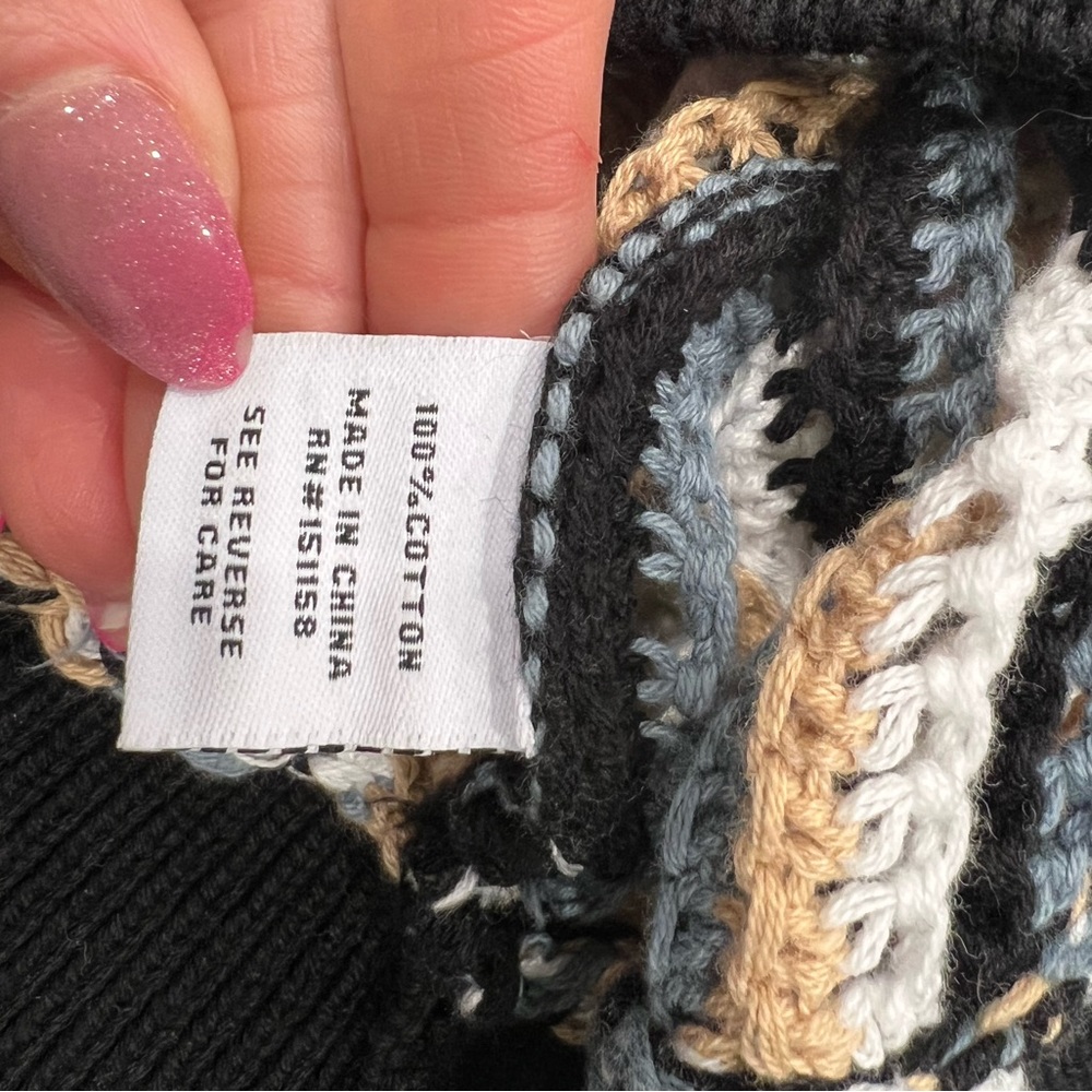 525 Crocheted Sweater Tank. Sz. L. Multi-color. From Evereve. - Picture 5 of 6